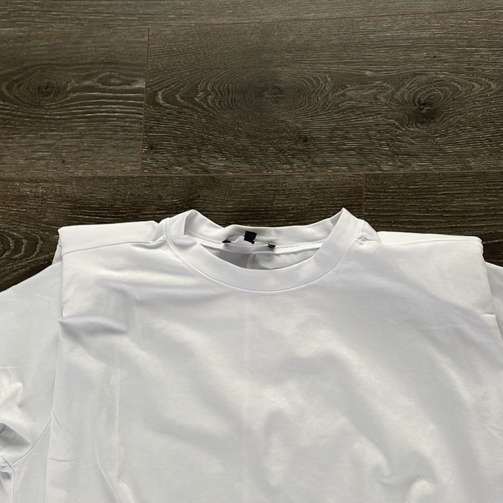 Eloquii White Strong Shoulder Short Sleeve Cotton Front Tie Top Size 18/20 View 2